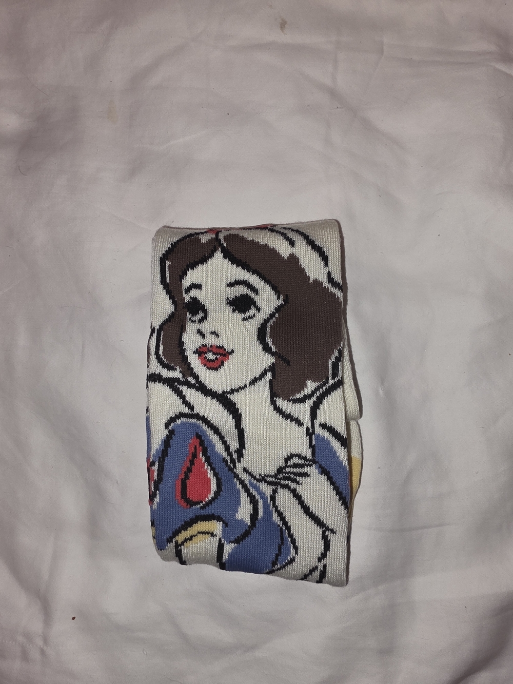 Disney Snow White Patterned Crew Socks - Cream, Blue, Red